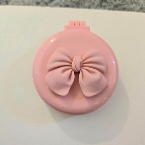 NEW Pink bow Compact mirror compact hair brush - Picture 1 of 12